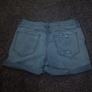 Teen girls jean shorts 5/27W low rise midi shorts